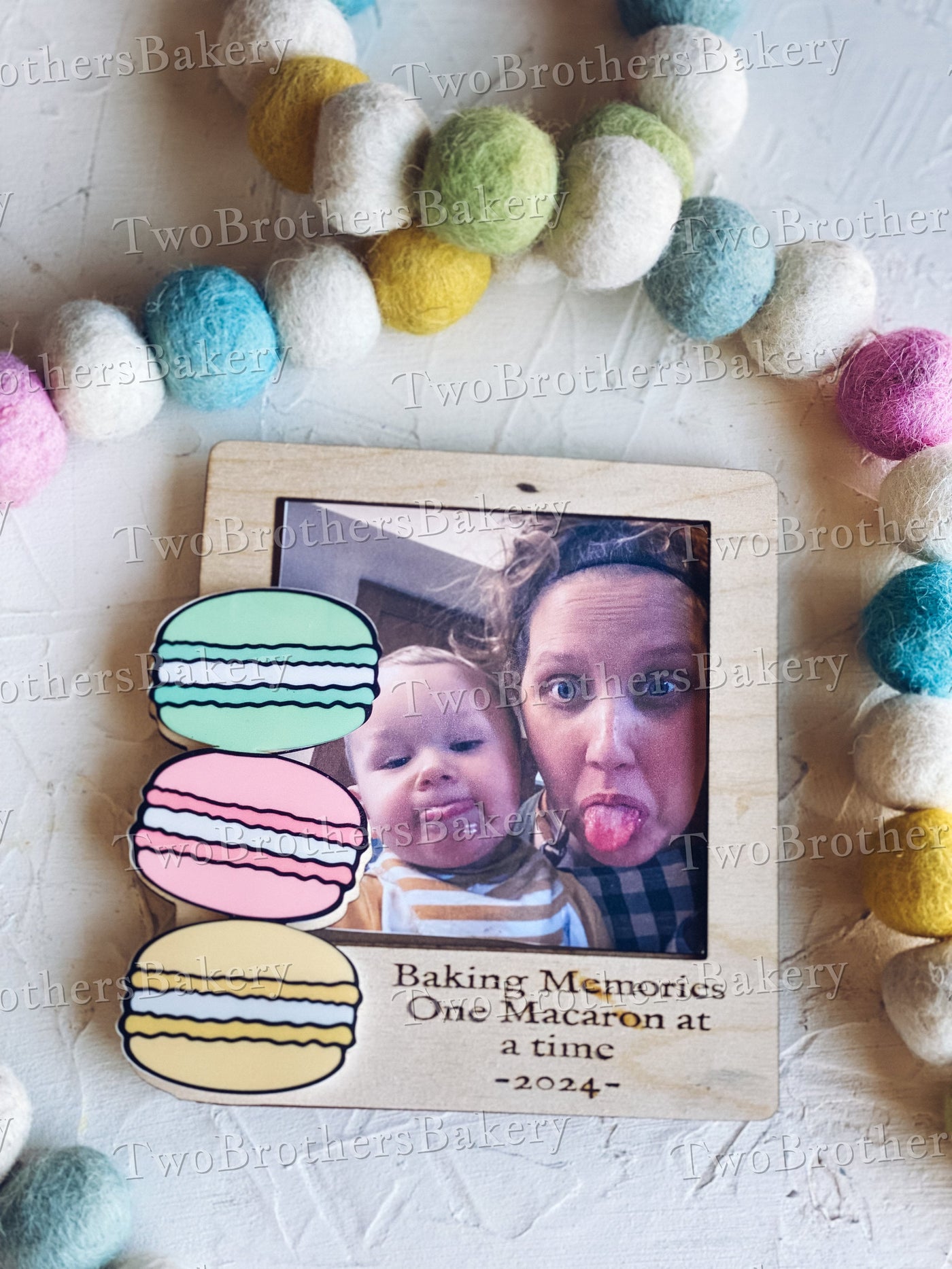 Baking Memories One Macaron At a Time Magnetic Photo Frame