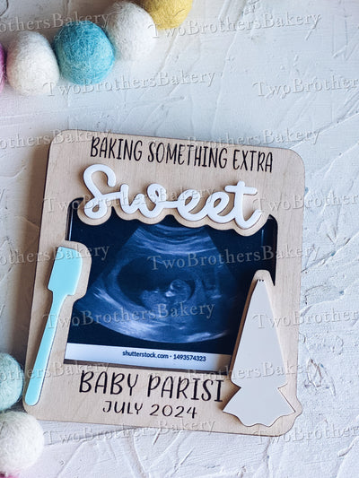 Baking Something Extra Sweet Sonogram Picture Frame