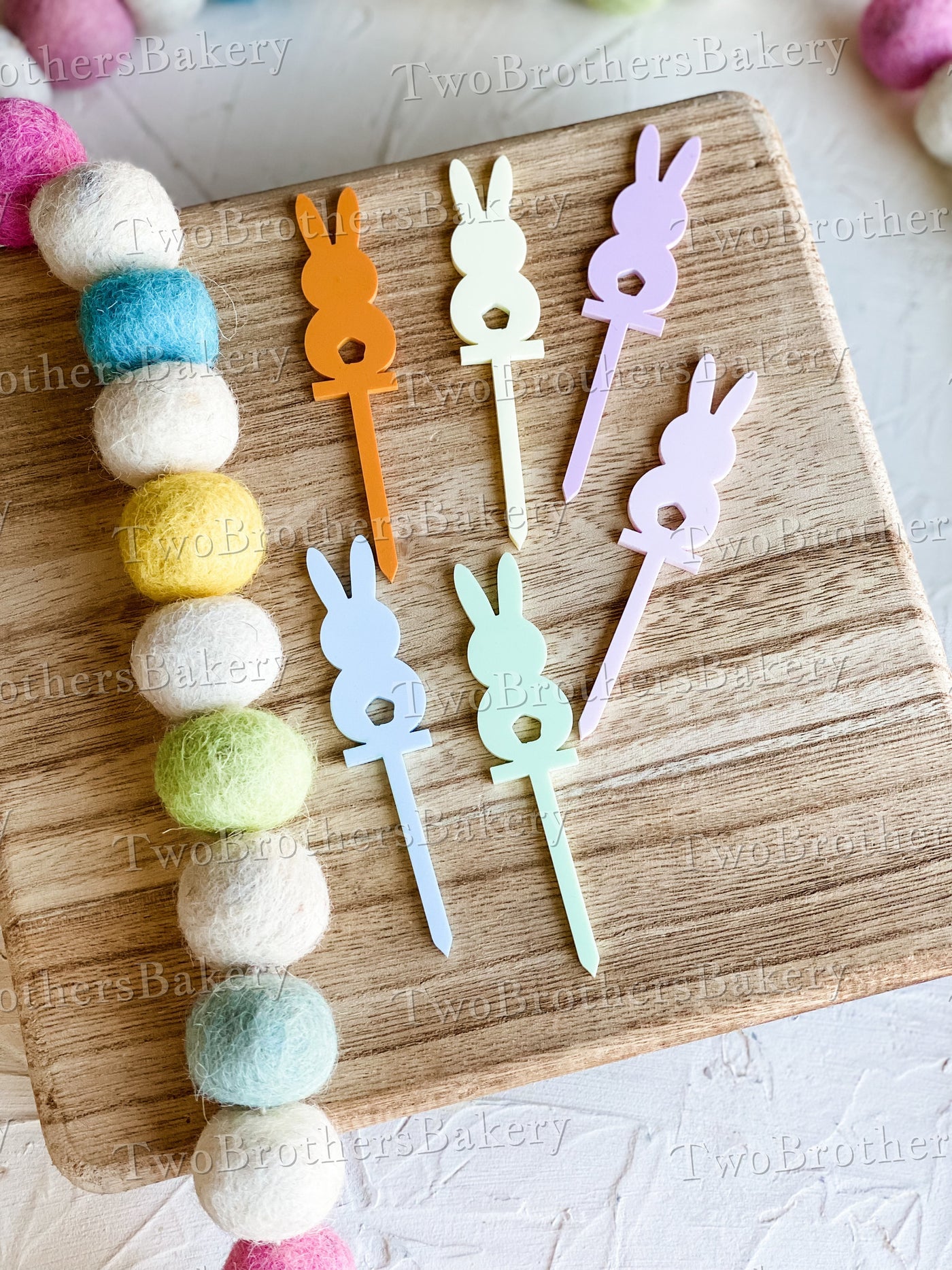 Easter Bunny Cupcake Toppers